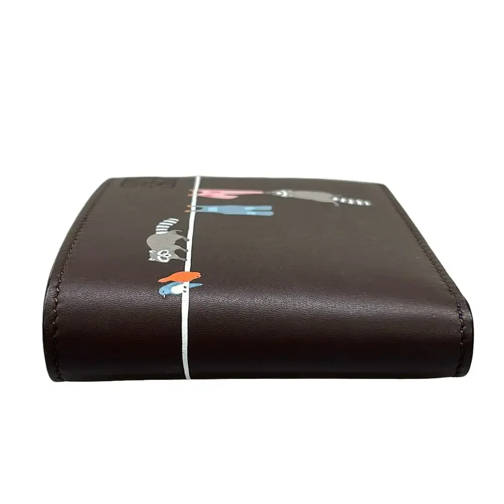 Loewe Bifold Wallet C643501X22 Dark Brown Light gray Multi
